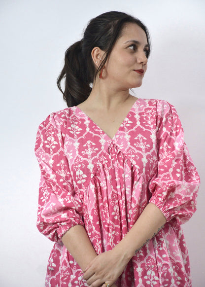 Pink Peony Mini Dress - Vastronomy - Dress