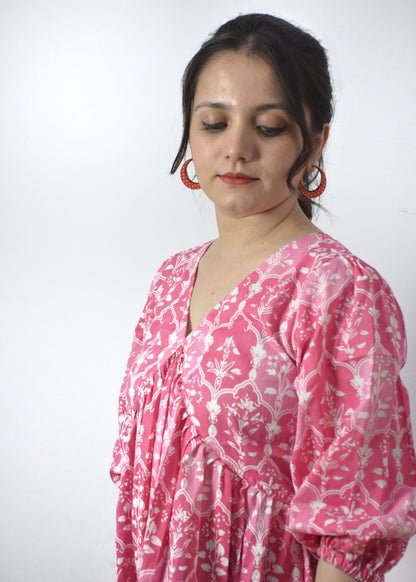 Pink Peony Mini Dress - Vastronomy - Dress