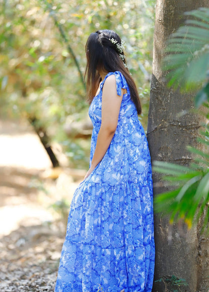 Blue Blossom Floral Dress - Vastronomy - Dress