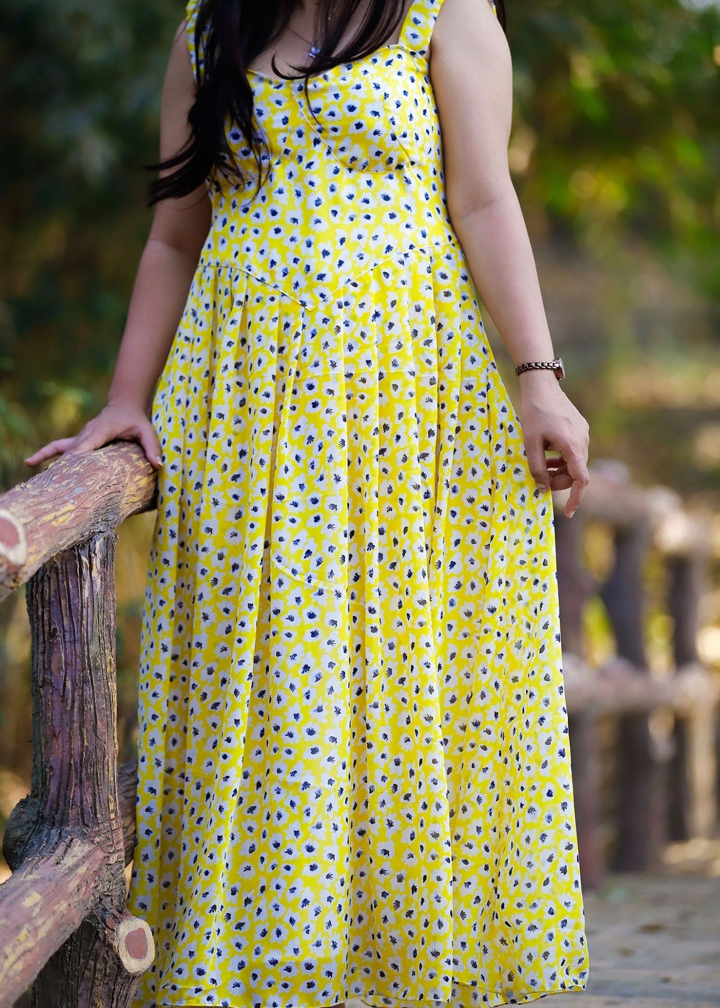 Yellow Daisy Dream Floral Dress - Vastronomy - Dress