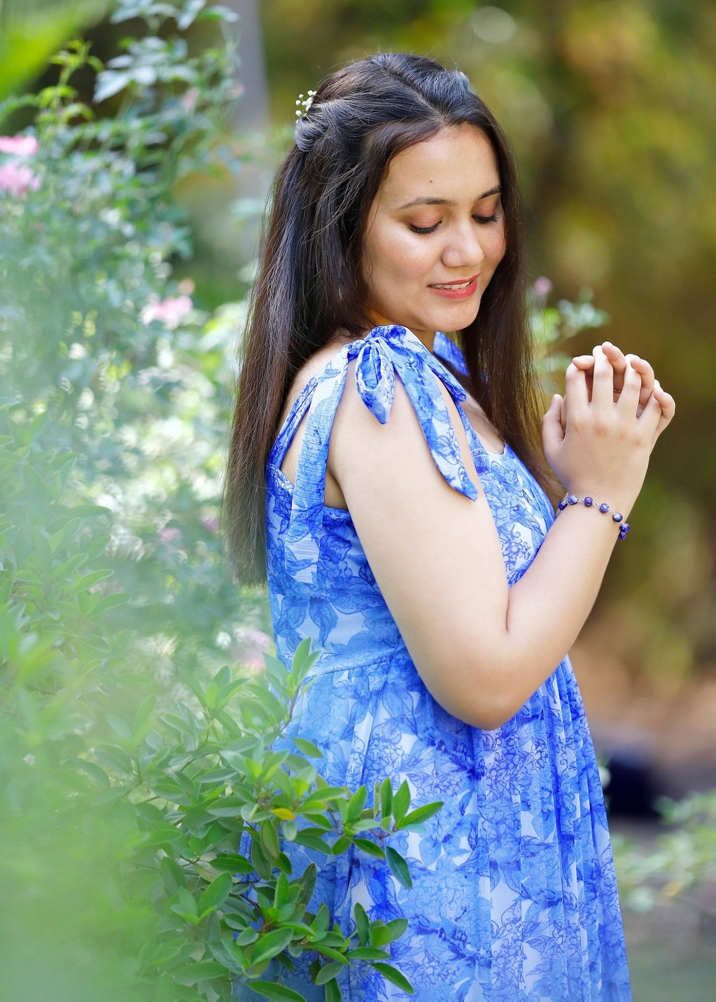 Blue Blossom Floral Dress - Vastronomy - Dress