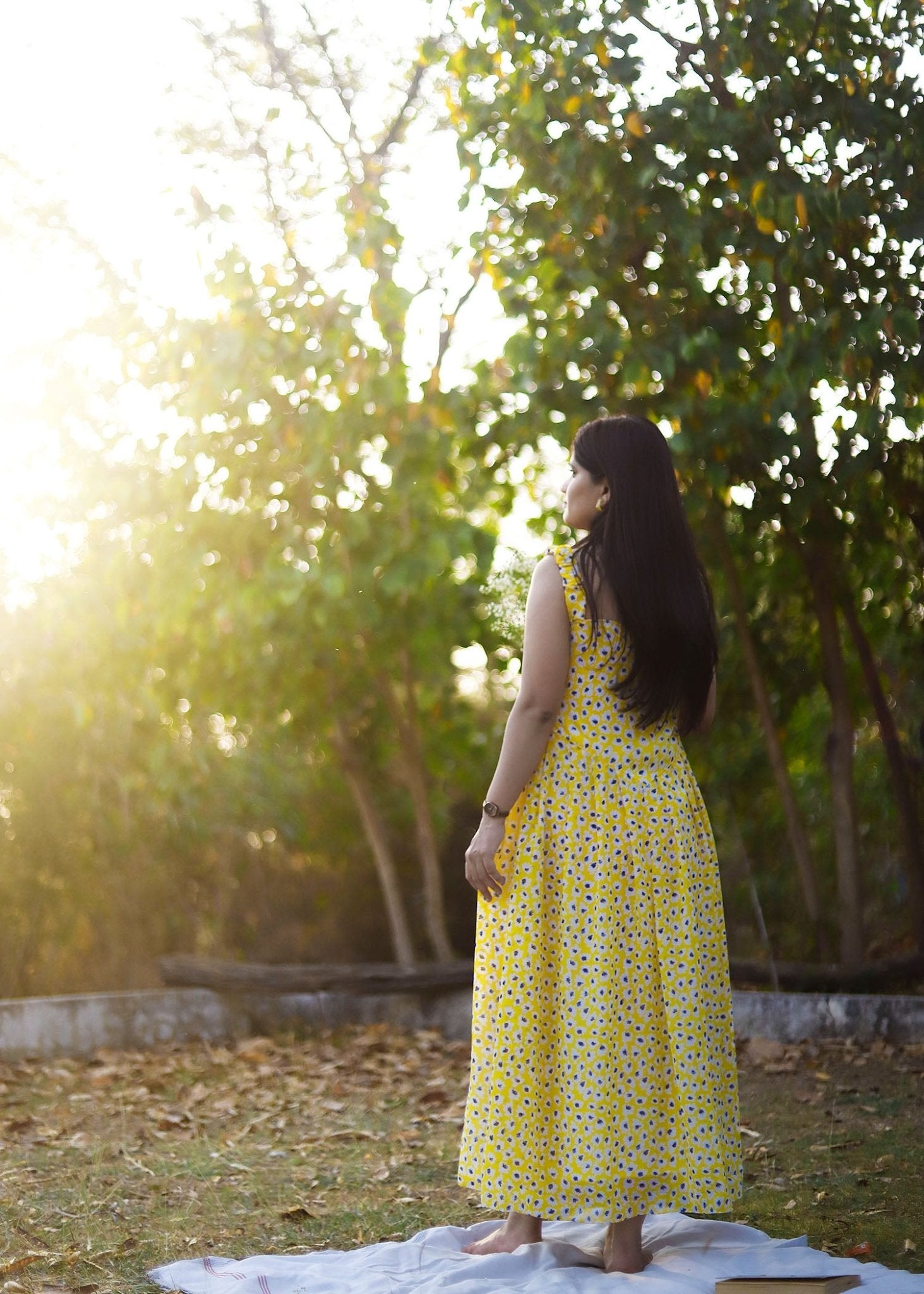 Yellow Daisy Dream Floral Dress - Vastronomy - Dress